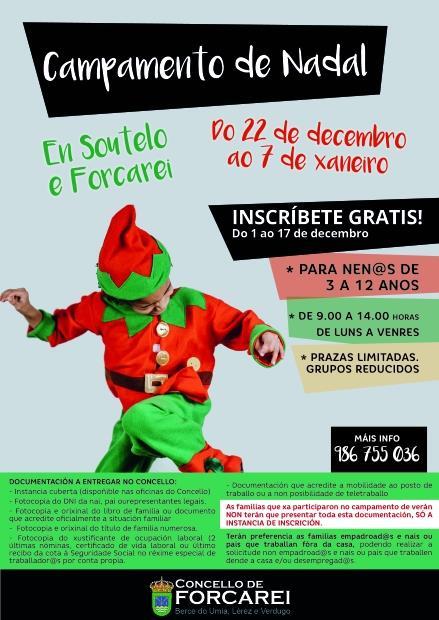 O CONCELLO ORGANIZA UN CAMPAMENTO DE NADAL EN SOUTELO E FORCAREI